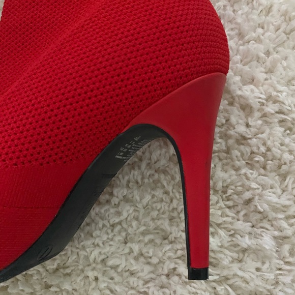Red stiletto sock bootie - Picture 6 of 15